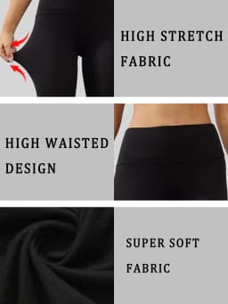 3 Pack Super Soft Leggings for Women, High Waisted Tummy Control No See Through Workout Yoga Running Pants Leggings