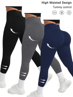 3 Pack Super Soft Leggings for Women, High Waisted Tummy Control No See Through Workout Yoga Running Pants Leggings