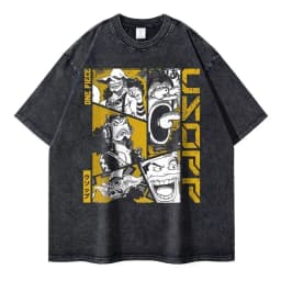 2026 New Roronoa Zoro T-shirts Vintage Washed Anime One P-Piece T-shirt Streetwear Luffy Manga Tops Tees Cotton Summer