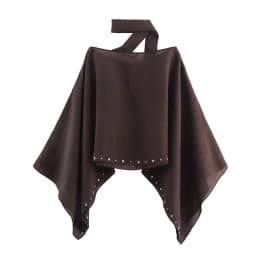 Women's Casual Loose Batwing Sleeve Off Shoulder Top with Studs - Spring Summer Fashion Blouse for Daily Outings & Travel