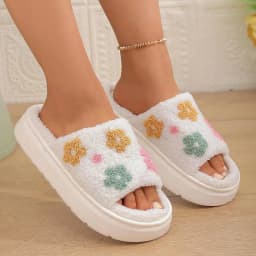 Hemp Platform Women's Slippers House Spring Summer Designer Woman Shoes 2026 Flower Indoor Slides Soft Thick Sole Non-Slip Floor