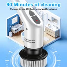 TINSOL 12 in 1 Electric Cleaning Brush with Telescopic Handle, Multifunctional Household Floor and Kitchen Cleaning Tool