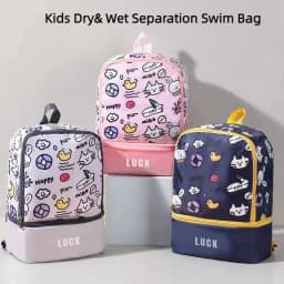 Dry Wet Separation Bag Kids Waterproof Storage Shoulder Backpack Waterproof Sport Travel Fitness Beach Swimming Bag Luggage Bag