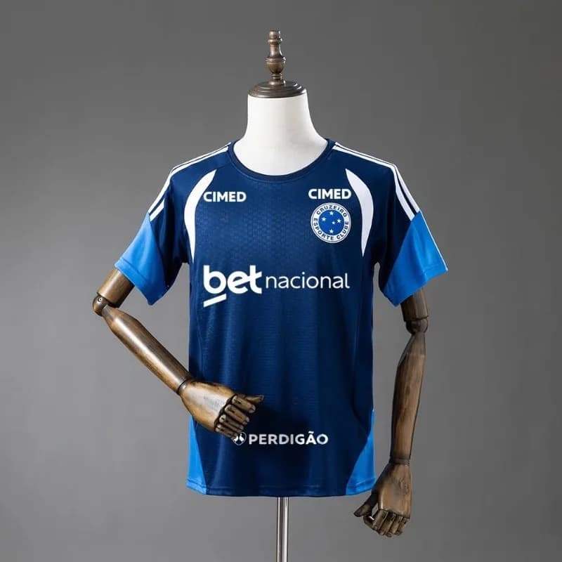 2026 New Cruzeiro Training Uniform - Men's and Women's All-Purpose Sports Blue Top - Breathable and Quick-Drying Fitness T-Shirt