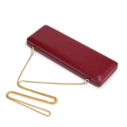 Elegant Red Evening Bag Minimalist Detachable Gold Chain Shoulder Bag Perfect for Evening Events, Weddings, and Formal Occasions