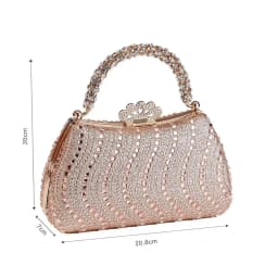Luxury Diamond Embedded Evening Bag Elegant Style Small Size Women Handbags Fashionable Design Clutch Bag Wedding Event