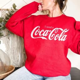Unisex I Need A Cola Logo Autumn and Winter Sweatshirt Coke Lover Hoodie Gift for Matching Hoodies Long Sleeve Casual Pullover