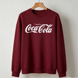 Unisex I Need A Cola Logo Autumn and Winter Sweatshirt Coke Lover Hoodie Gift for Matching Hoodies Long Sleeve Casual Pullover