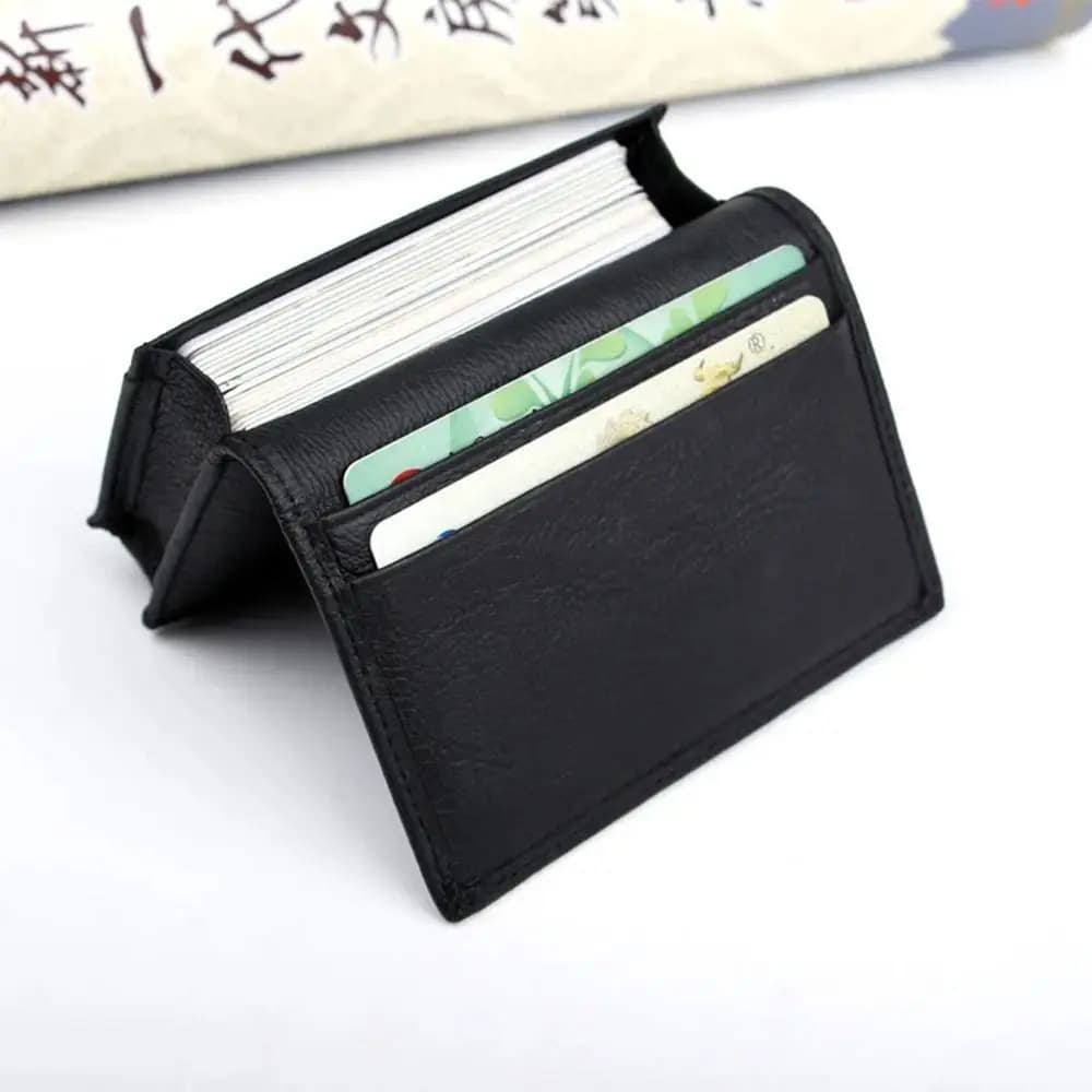 New Multifunctional Card Sleeve Casual Cowhide Business Card Bag Business Coin Purse Men's