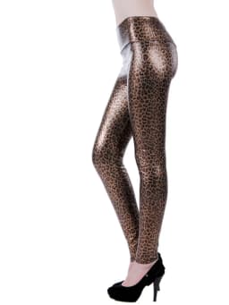 Women Leopard Leggings Mid Waisted Leggings for Women - No See Through Tummy Control Cycling Workout Yoga Pants