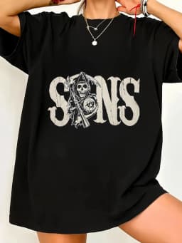 2026 New SONS OF ANARCHY Fashion Pattern Printed Casual Summer Men's and Women's and Breathable T-shirt Top Summer