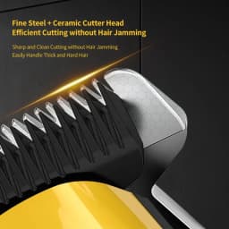 Kemei 1861 Barber Zero Gap Trimmer Electric Cordless Bald Head Hair Clipper Rechargeable Finish Cutting Machine External Motor