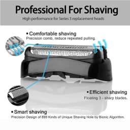 32B 32S Series 3 Replacement Head for Braun ProSkin Electric Shaver, Compatible with Braun Foil Shaver 3000s 3010s 3020s 3030s