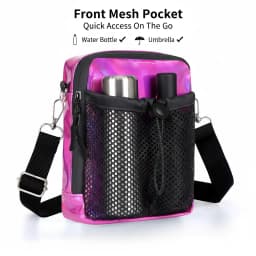 Waterproof Small Crossbody Bag Multi Pocket Shoulder Sling Bag Outdoor Travel Chest Bag with Mesh Pocket for Men Women