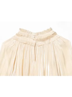 Elegant Shirt For Women 2026 Spring New Office Lady Ruffle Neck Loose Long Sleeved Blouse Chic Soft Ladies Commuter Top