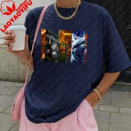 Warrior Cats Art Print Unisex Cotton T Shirt Fashion Casual Summer Top For Men Womenasual Crew Neck Short Sleeve Cotton