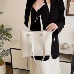 DIY Handmade Tote Bag Accessories PU Material Solid-color Shoulder Bag Make By Oneself Large Capacity Trendy Ladies' Bags