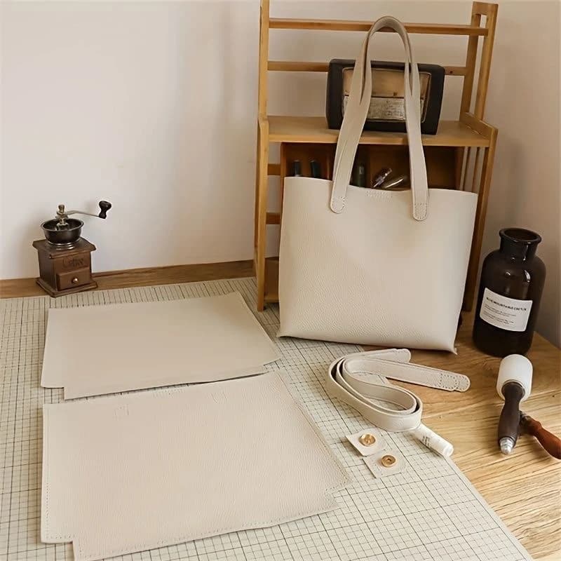 DIY Handmade Tote Bag Accessories PU Material Solid-color Shoulder Bag Make By Oneself Large Capacity Trendy Ladies' Bags