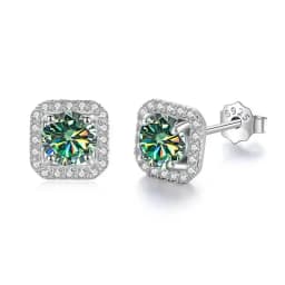 JoiasHome 925 Sterling Silver D Color VVS Moissanite Stud Earrings Women Luxury Fine Jewelry