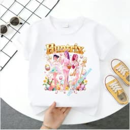 2026 Hot Movie Soft Cotton Baby Girls T Shirt Children's Clothing KPop Demon Hunters Fans Gifts Kids Clothes Fashion Casual Tops