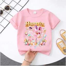 2026 Hot Movie Soft Cotton Baby Girls T Shirt Children's Clothing KPop Demon Hunters Fans Gifts Kids Clothes Fashion Casual Tops