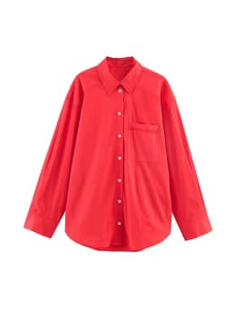 TFMLN Fashion Women Shirt Loose Long Sleeve Vintage Female Blouses Spring Summer 2026 Casual Pocket Button Up Female Shirts