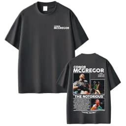 Conor Mcgregor The Notorious Merch T Shirts Men's Clothes Harajuku Cool High Street T-shirts 100% Cotton Loose Oversized T Shirt
