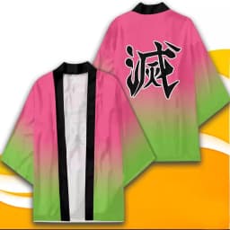 Japanese Anime Character Printed Kimono Cardigan Men Women Summer Butterfly Kochou Shinobu Printed Japanese Traditional Costume