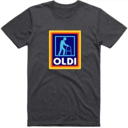 Fathers Day Gift Mens Funny T-Shirt Oldi Parody Gift Summer Men's and Women's Loose and Breathable T-shirt Top