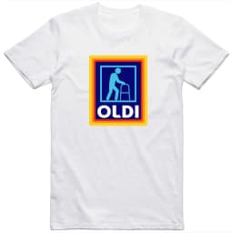 Fathers Day Gift Mens Funny T-Shirt Oldi Parody Gift Summer Men's and Women's Loose and Breathable T-shirt Top