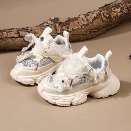 Spring 2026 Toddler Girls Sport Shoes Bling Soft Sole Breathable Outdoor Tennis Fashion Kids Sneakers Children Shoes