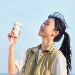 2026 New High Speed Wind Portable Small Turbo Fan 4000mAh Mini Bladeless Handheld Fan USB Rechargeable Hand Held Air Cooling Fan