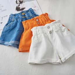 Korean Style Kids Girls Jeans Shorts1-7Y Children Short Girls Summer Clothing Cotton Soft Fashion Denim Shorts Clothes Baby Girl