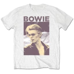 David Bowie Classic Rock Cool Portrait Theme Soft Cotton T-Shirt Breathable 100% Cotton Casual Streetwear Top