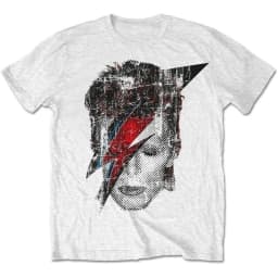 David Bowie Classic Rock Cool Portrait Theme Soft Cotton T-Shirt Breathable 100% Cotton Casual Streetwear Top
