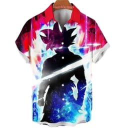 Dragon Ball Shirt Men Super Saiyan Shirt Men Summer Fashion Hawaiian Short Sleeve