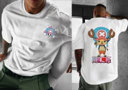 One Piece Men's T-shirt Tony Tony Chopper Summer Anime Autumn Boys Short-sleeved Basic Style Sporty Parent-Child Outfit