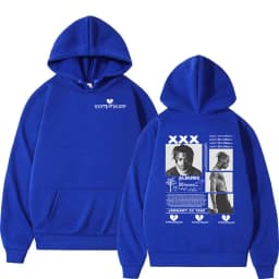 Rapper XXXTentacion Tour 2026 Graphic Hoodie Men's Hip Hop Gothic Pullover Sweatshirt Man Long Sleeve Vintage Hooded Streetwear