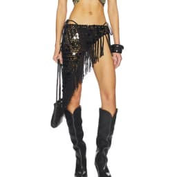 Women's Summer Beach Crochet Shawls Wraps Fishnet Sequin Tassel Hip Scarf Hollow Out Cover Ups Bikini Clubs
