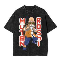 2026 Master Roshi Dragon Ball Printed T-shirt Men's and Women's Washed T-shirt High Quality Vintage Cotton T-shirt Harajuku Tops