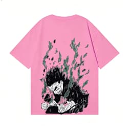 Rock Lee Naruto Back Art Cotton Tee High-quality Streetwear Is Suitable for Both Men's and Women's 2026 New Summer
