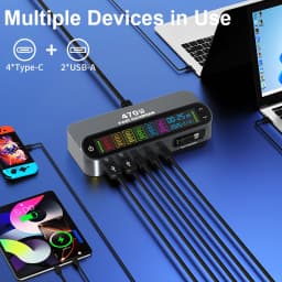 470W GaN Fast Charger 140W PD3.1 PPS USB Type-C Digital Display Desktop Charging Station for iPhone 16/15 MacBook Laptops
