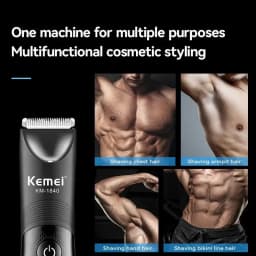 Kemei IPX7 Waterproof Hair Trimmer Private Area Hair Remover Electric Hair Shaving Machine LED Display Bikini Shaver KM-1840