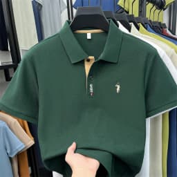Designer brand 100% cotton short sleeve polo shirt luxury pony embroidery men's fashion summer comfort business casual T-shirt