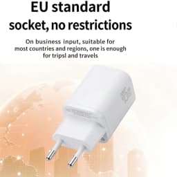 45W EU Charger Fast Charging Power Adapter Type-C C Cable For Phone GaN Plug