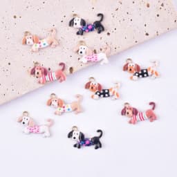 10pcs Fashion Cartoon Metal Dog Charms Pendant for Women Jewelry Making