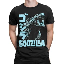 Godzillaed T-Shirt for Men Vintage 100% Cotton Tees Crew Neck Short Sleeve T Shirts Gift Idea Clothing