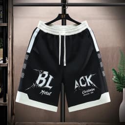 Letter Print Summer Men's Shorts New Sports Fitness Running Cool Shorts Casual Outdoor Men's Beach Shorts