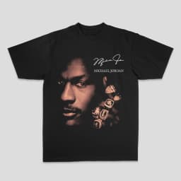 Michael Jordan American Men's and Women's Loose 100% Cotton Direct Spray Summer Loose Short Sleeve T-shirt