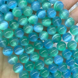 6MM 8MM 10MM Natural Gemstone Colorful Selenite Stone Loose Round Spacer Beads For Jewelry Making Diy Bracelet Necklace Earrings